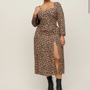 Reformation Mara Dress Bobcat Es Size 16
